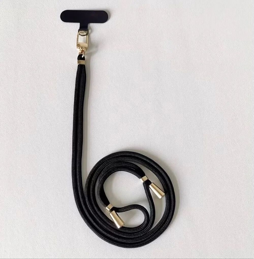 Universal Phone Lanyard Neck Strap With Tether Tab Adjustable Black NWOT - Picture 2 of 6